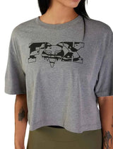Fox WOMENS CIENEGA OS CROP TEE - Light Heather FRONT