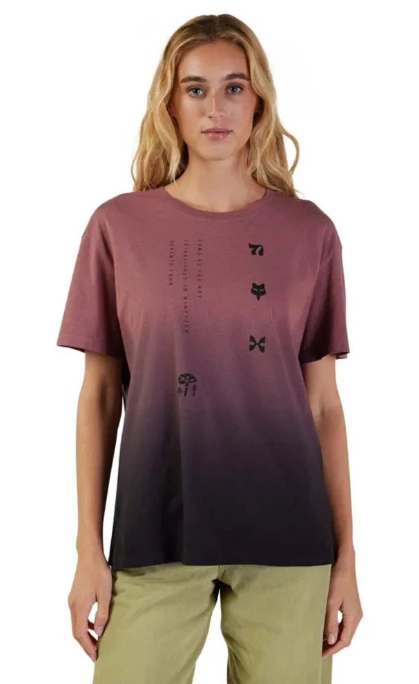 Fox WOMENS SENSORY DYE SS TEE - Cordovan FRONT