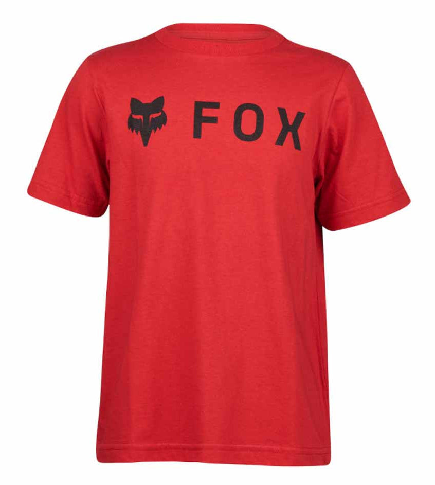 Fox Youth Absolute SS Tee Flame Red FRONT 