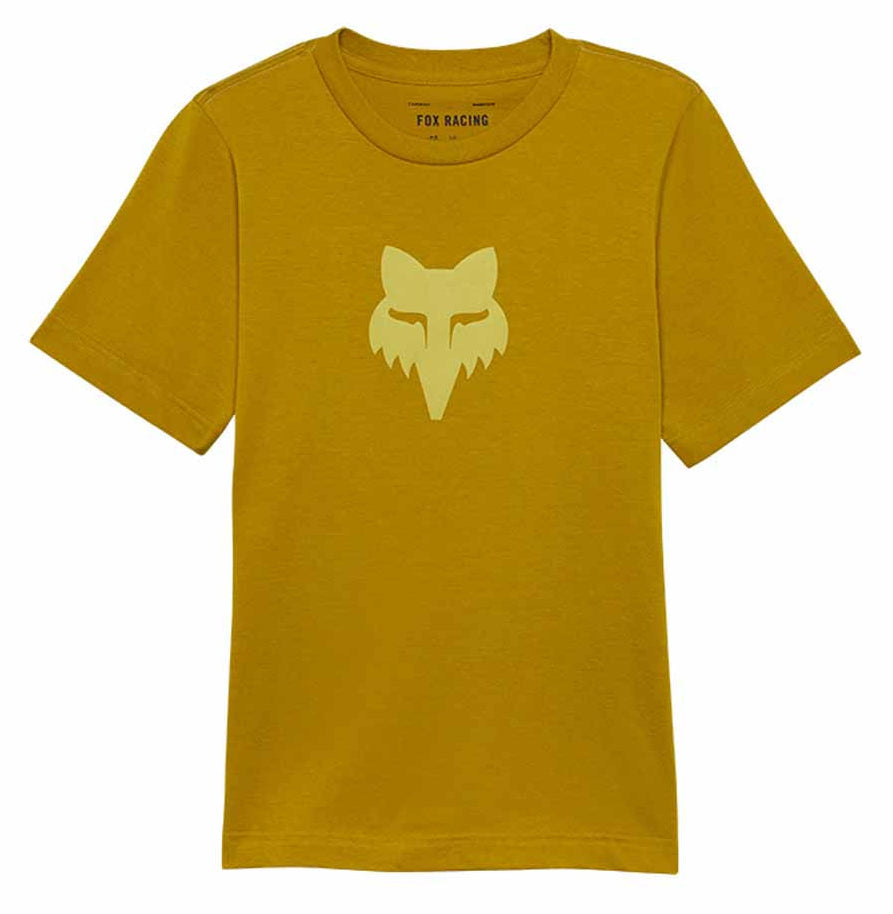 Fox Youth Legacy Short Sleeve Tee Mustard FRONT 