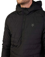 Fox Howell Hooded Puffy Anorak Jacket Black FRONT DETAILS 