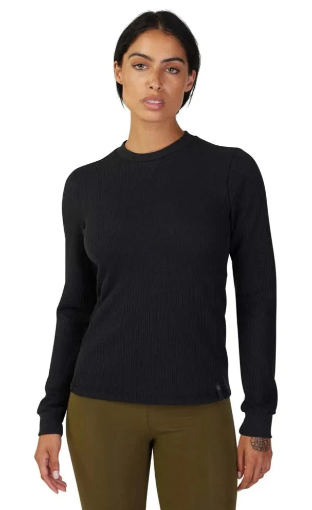 Fox WOMENS HIGH DESERT THERMAL TOP - Black FRONT