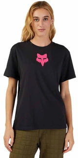 Fox WOMENS FOX HEAD SS TEE - Black/Pink FRONT