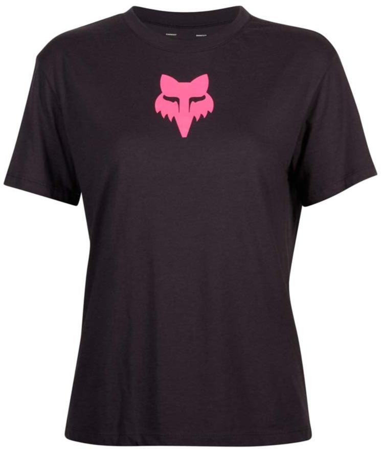 Fox WOMENS FOX HEAD SS TEE - Black/Pink FRONT