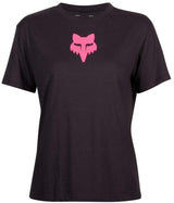 Fox WOMENS FOX HEAD SS TEE - Black/Pink FRONT