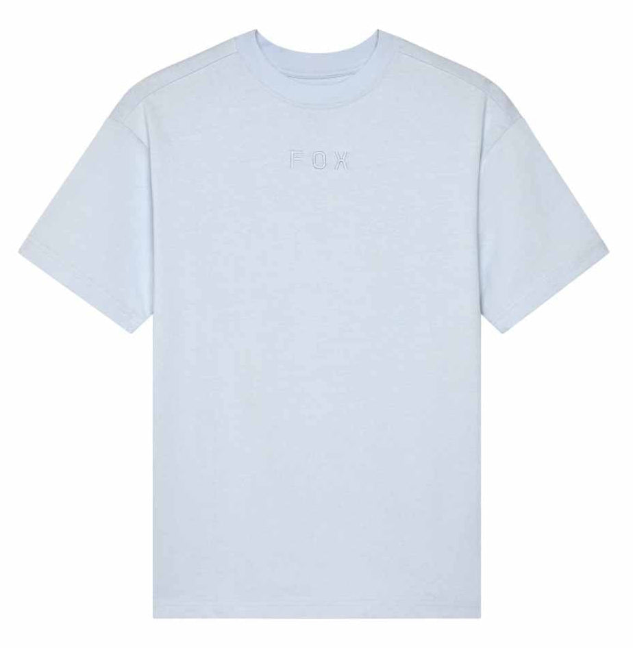 Fox Wordmark OS Short Sleeve Tee Pale Blue FRONT 