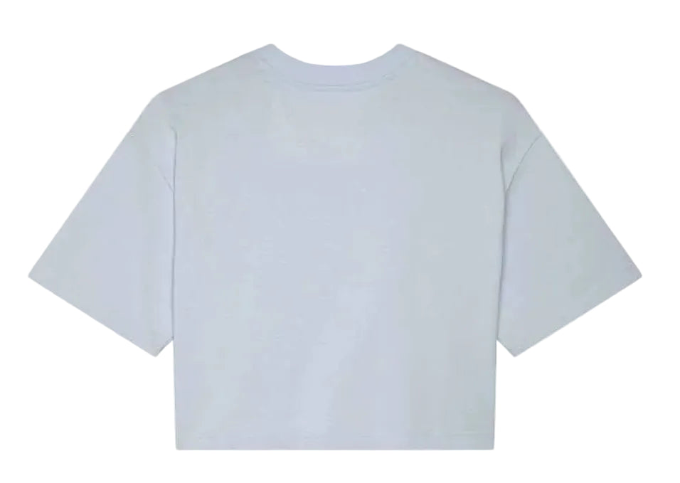Fox Wordmark OS Crop Tee Pale Blue BACK 