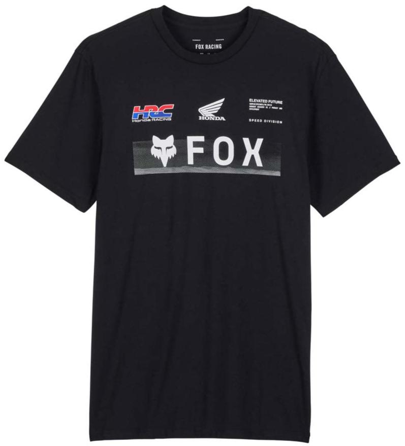 Fox FOX X HONDA PREM SS TEE - Black FRONT