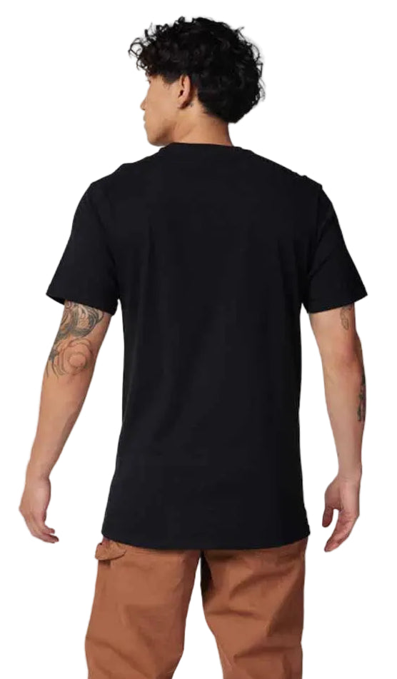 Fox x Kawasaki Premium Short Sleeve Tee Black BACK FACING MODEL