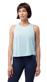 Fox Women's Forums Tech Tank Light Blue FRONT FACING MODEL