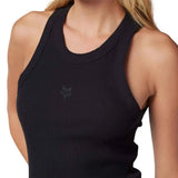 Fox WOMENS WORDMARK RIB TANK - Black FRONT PRINT