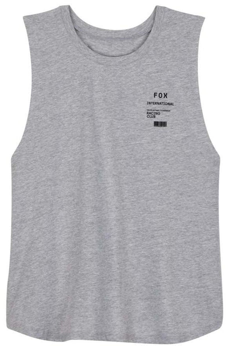Fox WOMENS NUMERICAL BIKER TANK - Light Heather 
