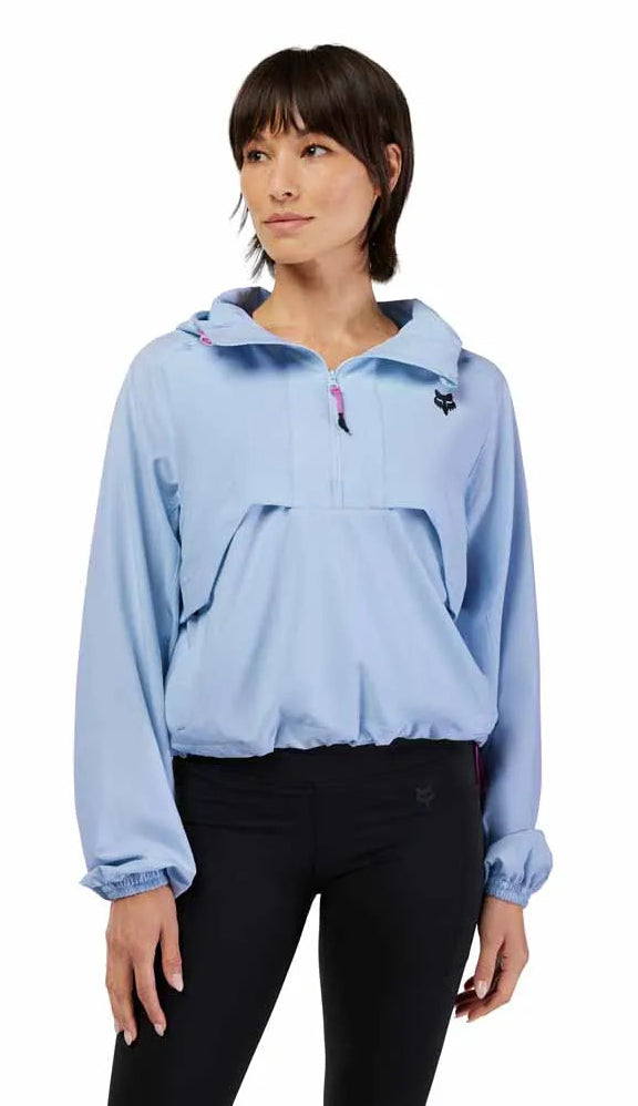 Fox W Survivalist Windbreaker Cashmere Blue FRONT FACING MODEL 