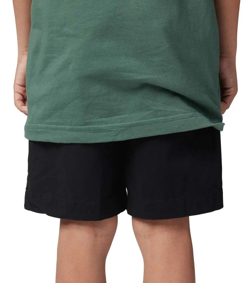 Fox Youth Essex Black Shorts BACK DETAILS
