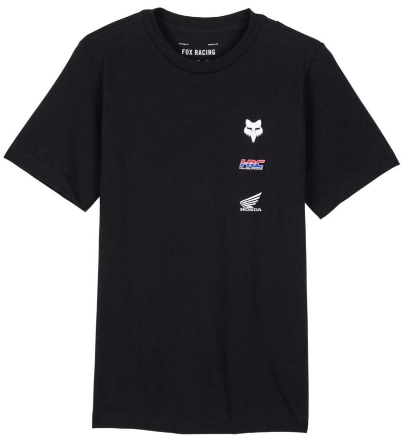 Fox YOUTH FOX X HONDA SS TEE - Black FRONT