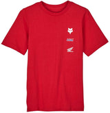Fox YOUTH FOX X HONDA SS TEE - Flame Red FRONT