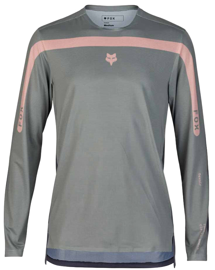 Fox Flexair Aviation LS Jersey Race Grey Vintage FRONT 