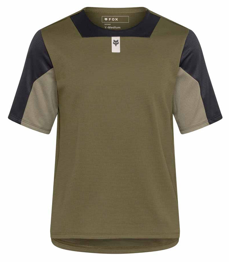 Fox Youth Defend SS Jersey Olive Green FRONT
