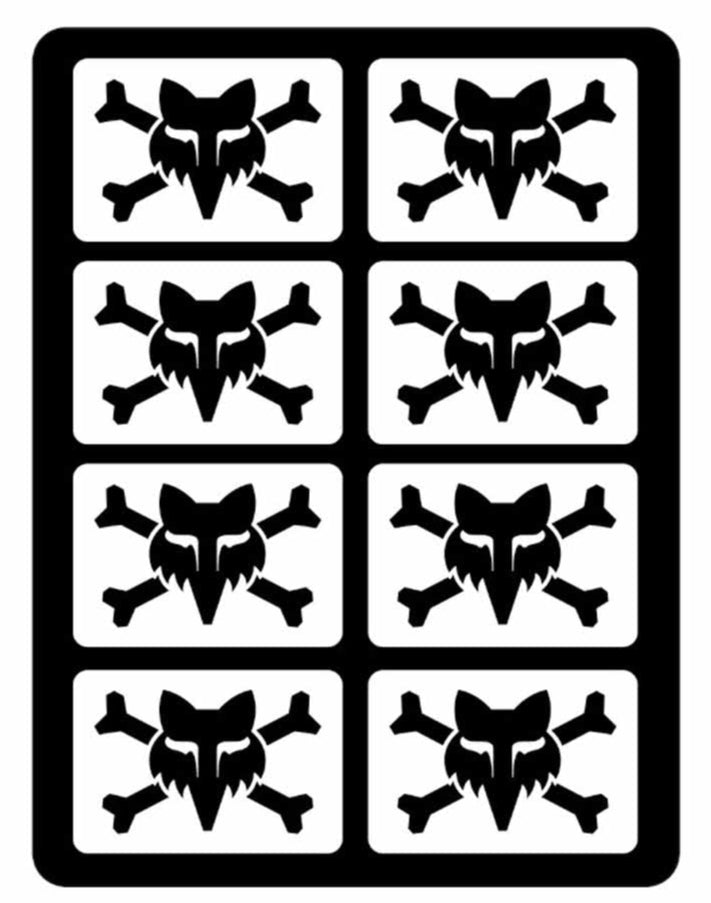 Fox Victory Logo Sticker Pack White