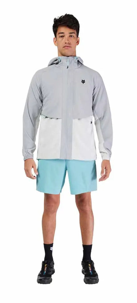Fox Survivalist Windbreaker Steel Gray FRONT FACING MODEL 