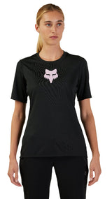 Fox Ranger SS Jersey Foxhead Black FRONT FACING MODEL
