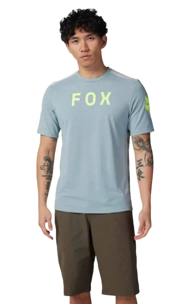 Fox RANGER DR SS JERSEY AVIATION - Gunmetal Front Facing Model