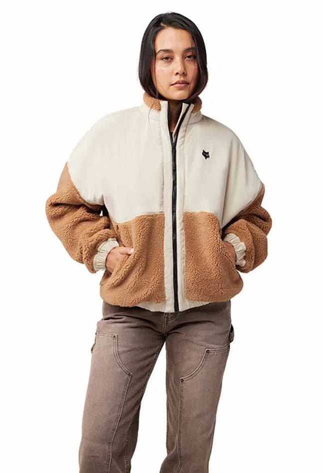 Fox Women's Survivalist Sherpa Full Zip Jacket FRONT FACING MODEL