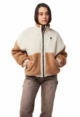 Fox Women's Survivalist Sherpa Full Zip Jacket FRONT FACING MODEL