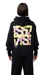 Fox TS57 OV Fleece Pullover Black BACK FACING MODEL 