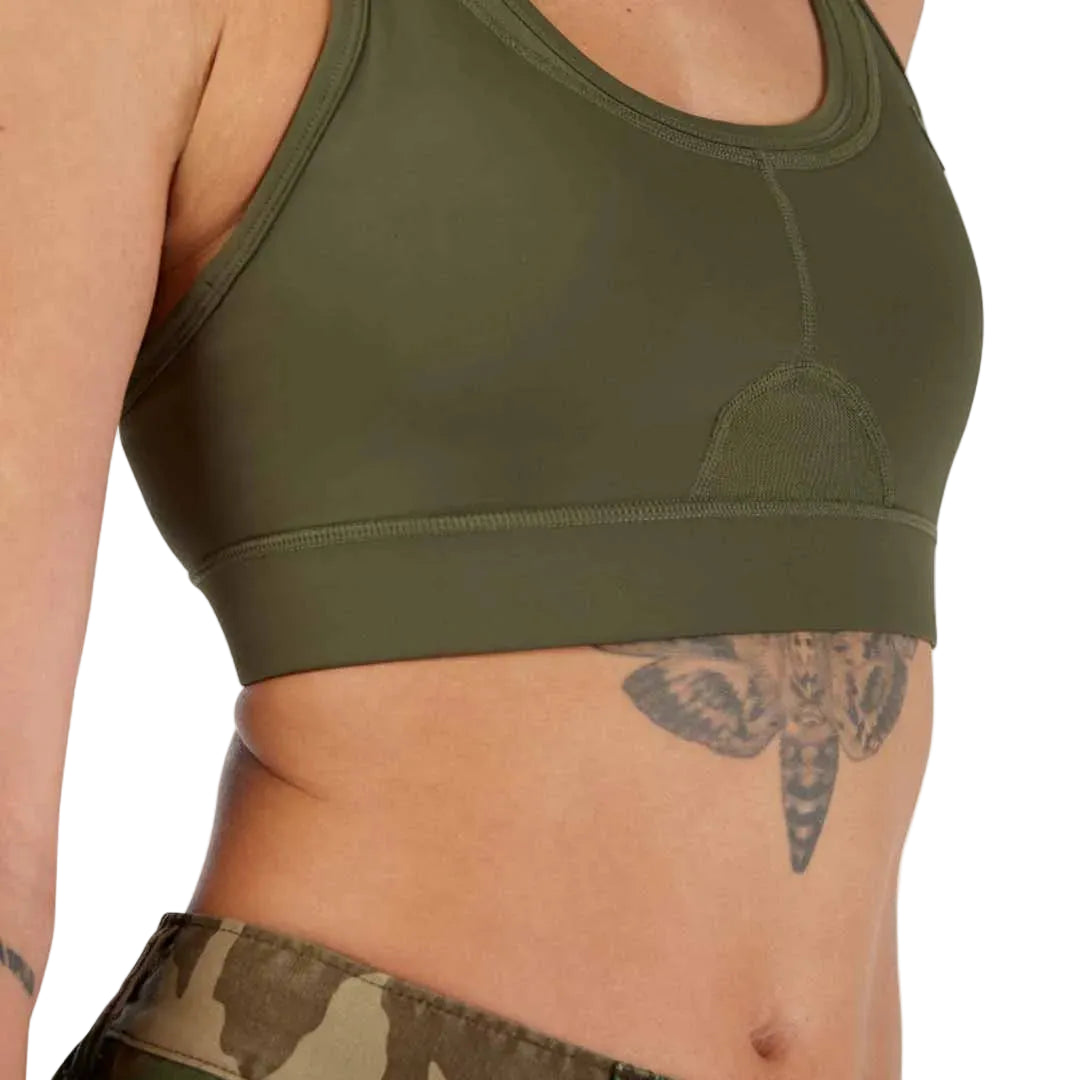 Fox Women's Motive Bra Olive Green SIDE FRONT 