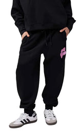 Fox TS57 OV Fleece Pant Black FRONT FACING MODEL 