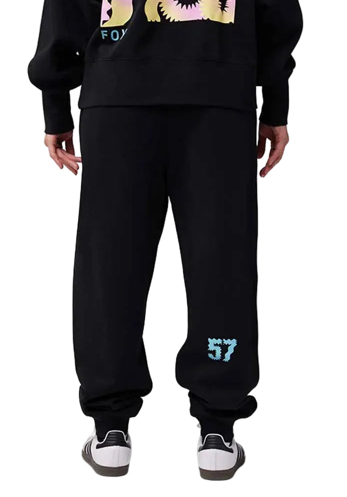 Fox TS57 OV Fleece Pant Black BACK FACING MODEL 