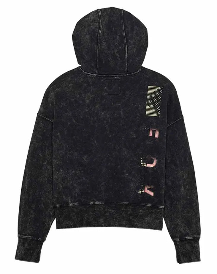 Fox Women's Throttle Oversized Fleece Pullover Black BACK