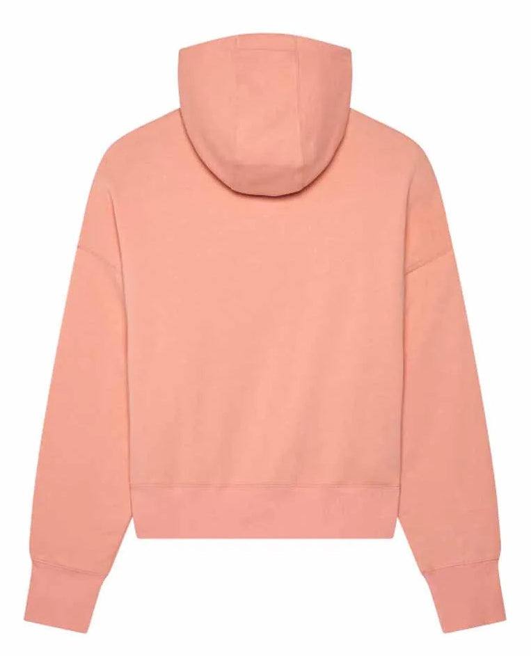 Fox Women's Moto-X Oversized Fleece Pullover Pale Pink BACK 