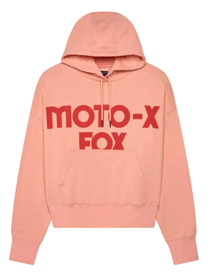 Fox Women's Moto-X Oversized Fleece Pullover Pale Pink FRONT 