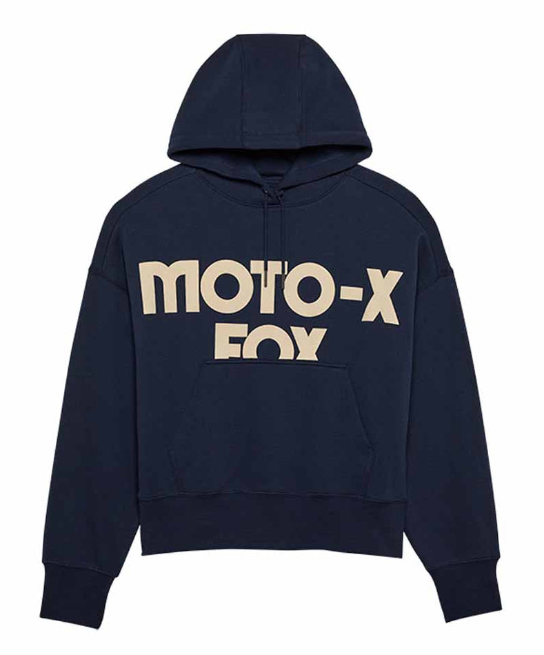Fox W Moto-X Oversized Fleece Pullover Midnight FRONT 