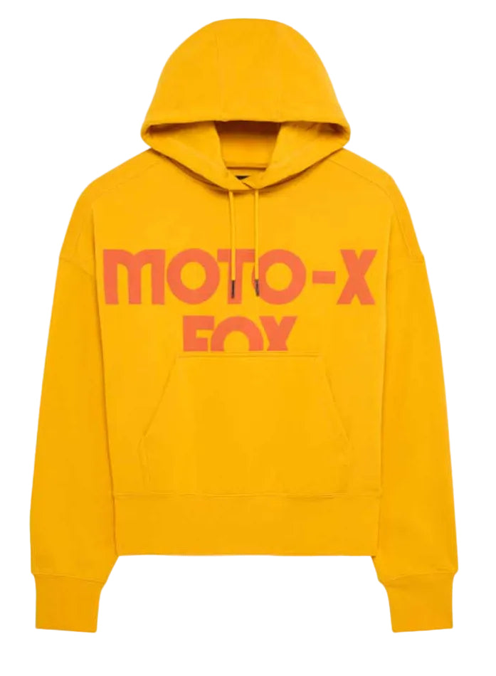 Fox W Moto-X Oversized Fleece Pullover Mustard FRONT 