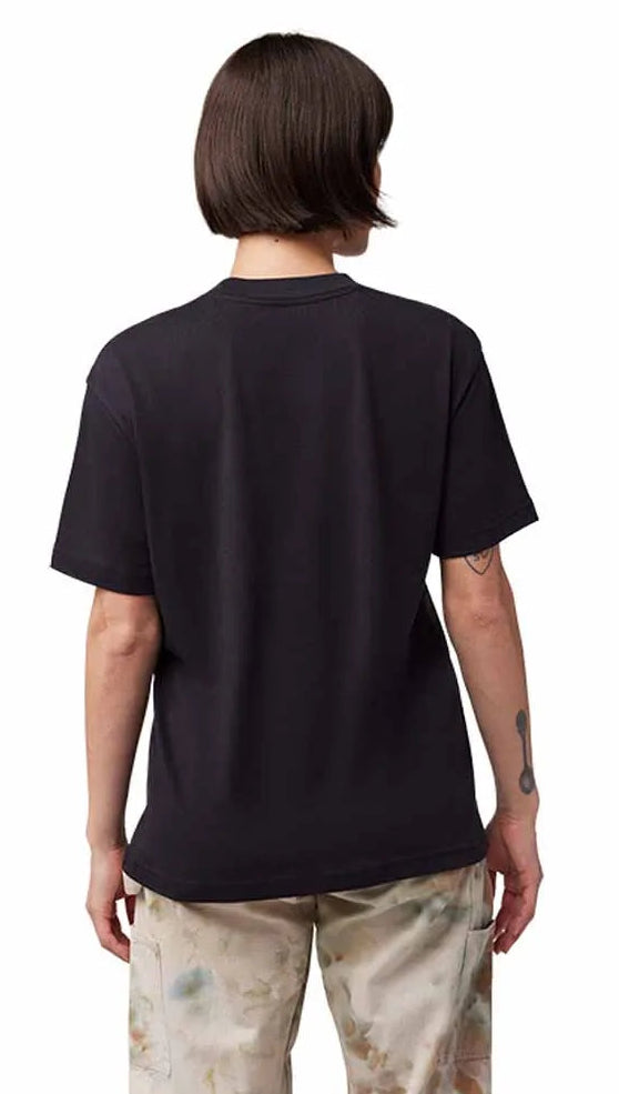 Fox W Scripted Photo SS Tee Black BACK FACING MODEL 