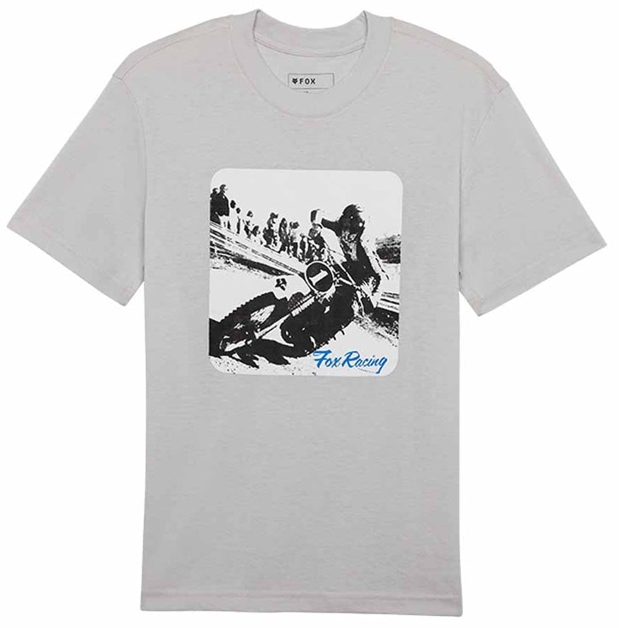 Fox Scripted Photo SS Tee Light Grey L FRONT