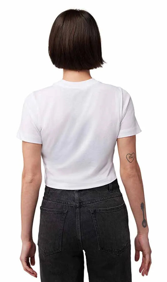 Fox W Race Crew Baby SS Tee White BACK FACING MODEL 