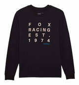 Fox W EST.1974 Long Sleeve Tee Black FRONT 