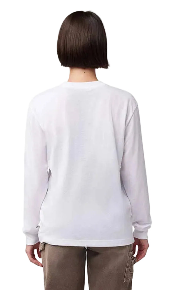 Fox Women's EST.1974 Long Sleeve Tee White BACK FACING MODEL 