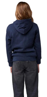 Fox Youth The World Fleece Pullover Midnight BACK FACING MODEL