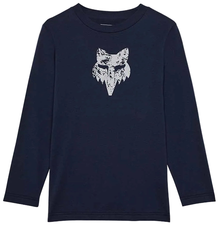 Fox Youth The World Long Sleeve Tee Midnight FRONT