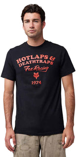 Fox Hotlaps SS Premium Tee Black FRONT FACING MODEL