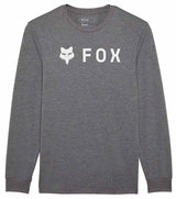 Fox Absolute LS Tech Tee Heather Graphite FRONT 