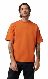 Fox Wordmark OV SS Tee Chocolate