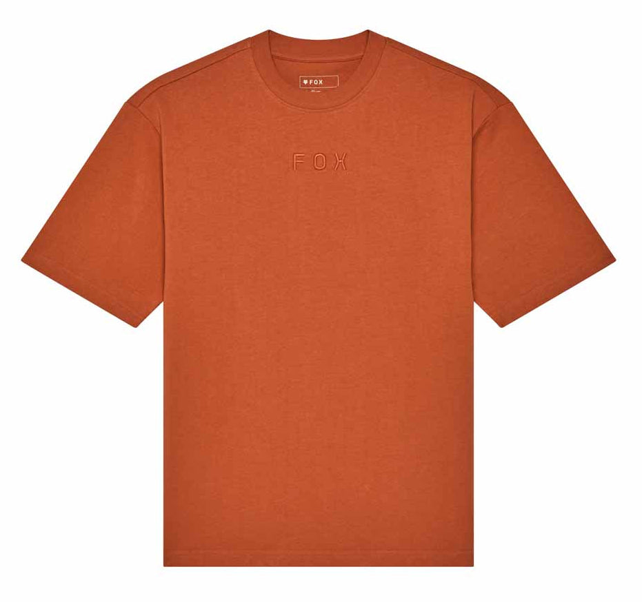 Fox Wordmark OV SS Tee Chocolate