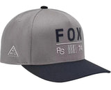Fox Youth Race Spec Snapback Hat Steel Gray