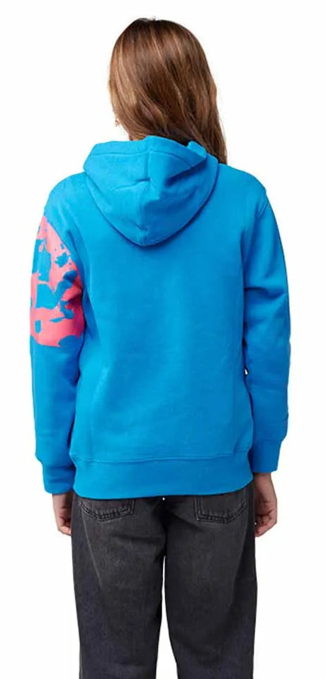 Fox Youth Energy Fleece Pullover Tru Blu BACK FACING MODEL